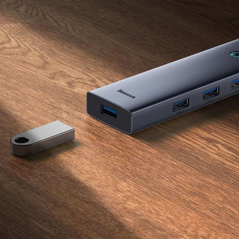 Baseus Flite Series 4-Port HUB - Space Grey (Type-C to USB 3.0 *4), , large image number 2