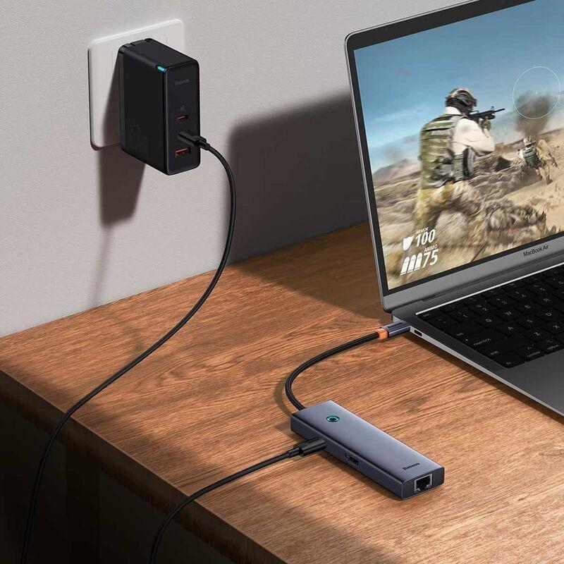 Baseus Flite Series 6-Port HUB Docking Station - Space Grey, , large image number 3