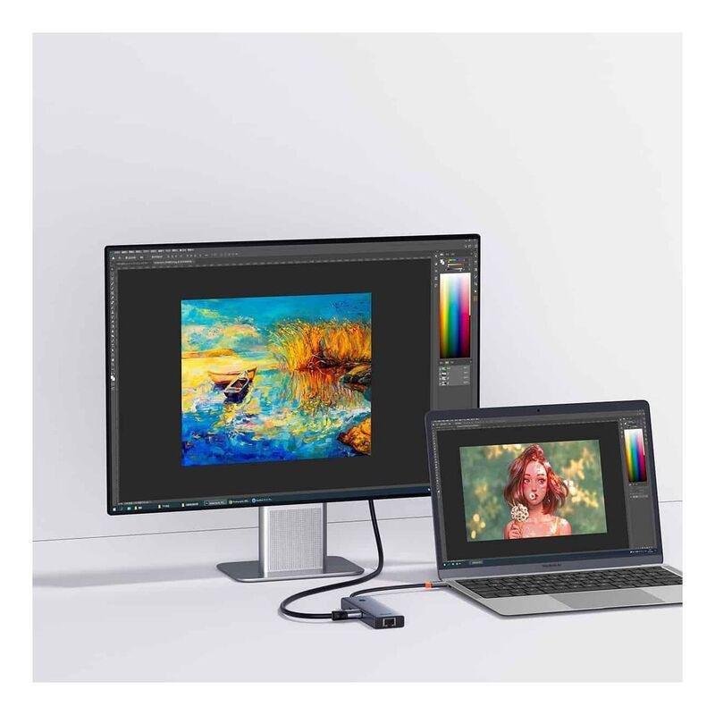 Baseus Flite Series 6-Port HUB Docking Station - Space Grey, , large image number 5