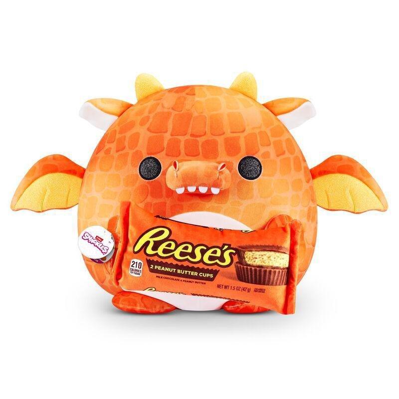 Zuru Snackles Series 1 Felix The Dragon Holding Reese'S Medium 13-Inch Plush Toy, , large image number 0