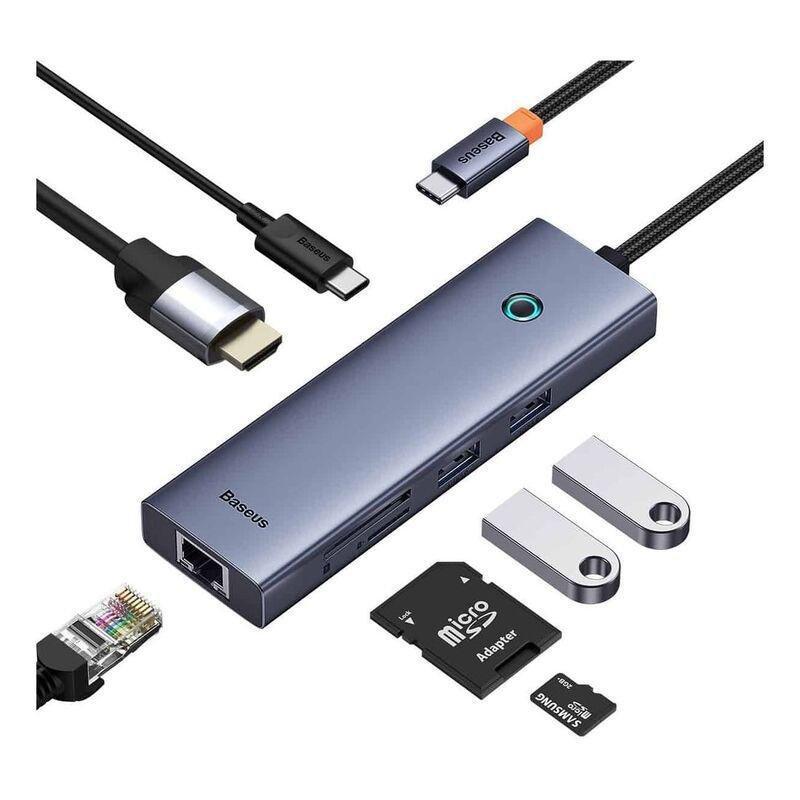 Baseus Flite Series 7-Port HUB Docking Station - Space Grey, , medium