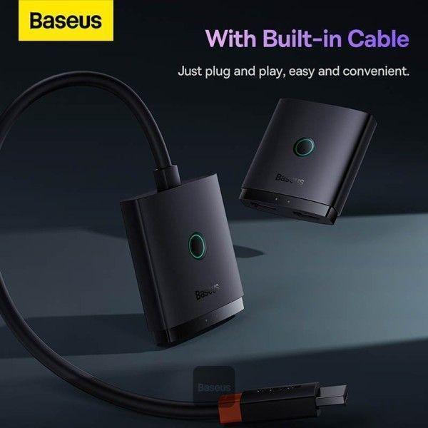 Baseus AirJoy Series 2-in-1 Bidirectional HDMI Switch - Cluster Black, , large image number 6