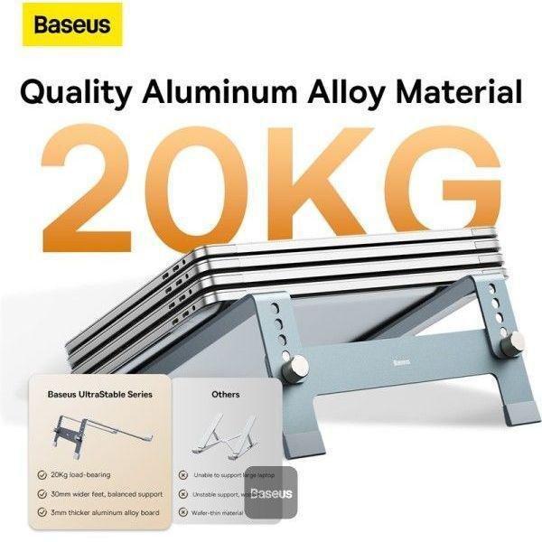 Baseus UltraStable Series Desktop Laptop Stand (4-Gear Adjustable) - Space Grey, , large image number 5