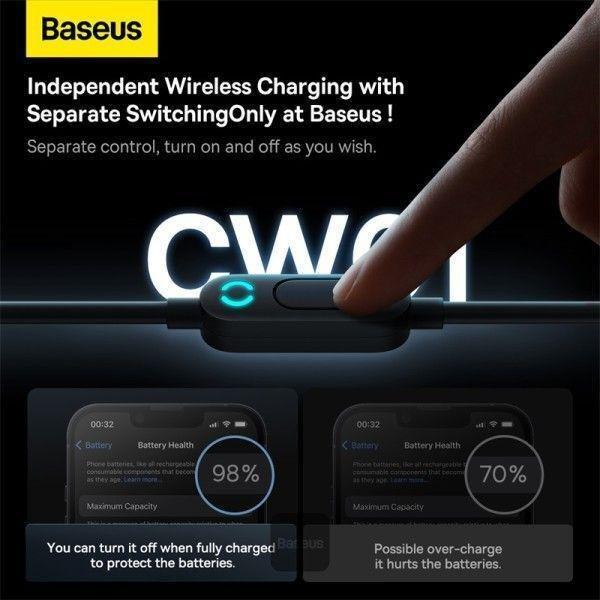 Baseus CW01 Magnetic Wireless Charging Car Mount 40W (Wireless Charging 15W/Tpye-C 25W) - Claw Editon - Cluster Black, , large image number 3