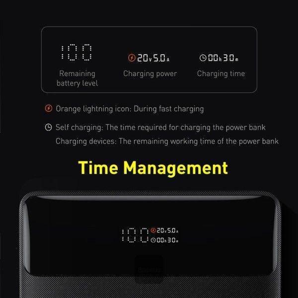 Baseus Blade Ultrathin Power Bank 100W 20000mAh - Black, , large image number 4