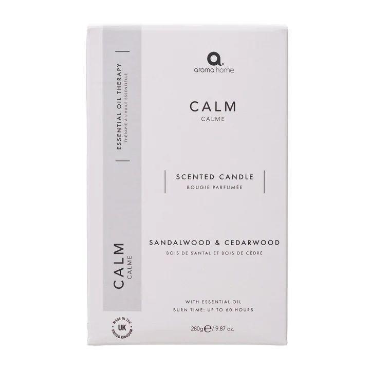 Aroma Home Calm Scented Candle - Sandalwood & Cedarwood Essential Oil, , large image number 1