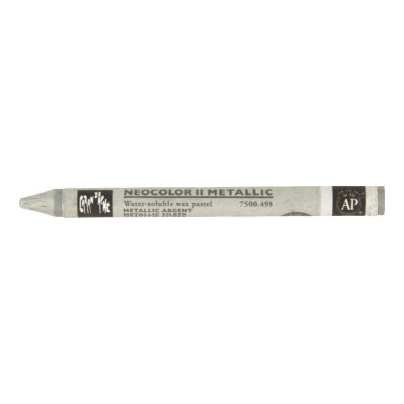 Caran d'Ache 7500.498 Neocolor II Watercolor Crayon - Silver, , large image number 0