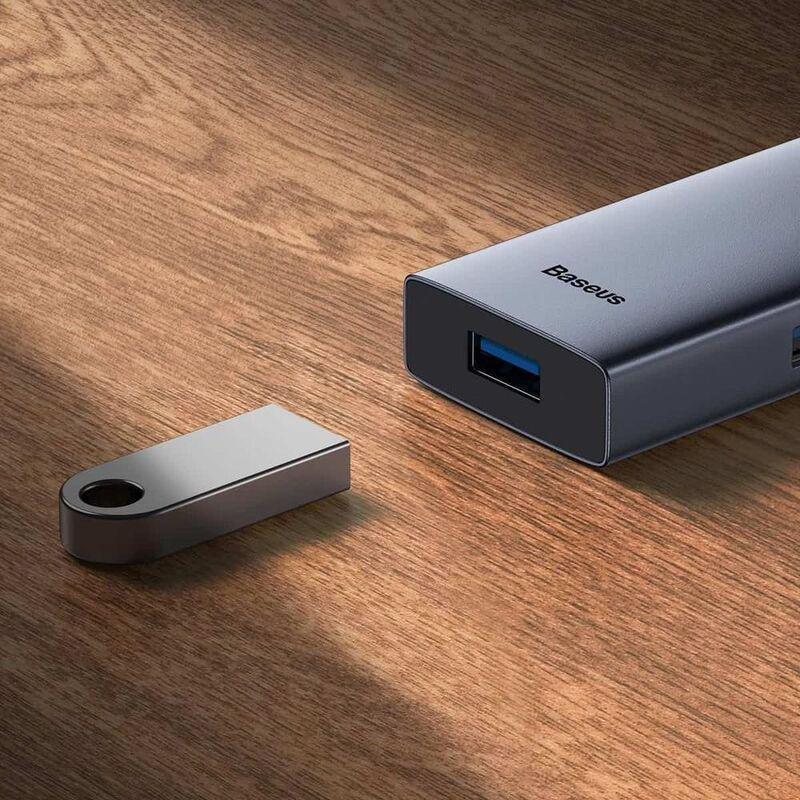 Baseus Flite Series 5-Port HUB Docking Station - Space Grey (Type-C to HDMI 4K @30HZ *1 / USB 3.0 *4), , large image number 4