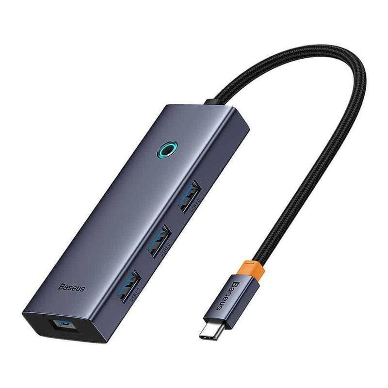 Baseus Flite Series 5-Port HUB Docking Station - Space Grey (Type-C to HDMI 4K @30HZ *1 / USB 3.0 *4), , large image number 6