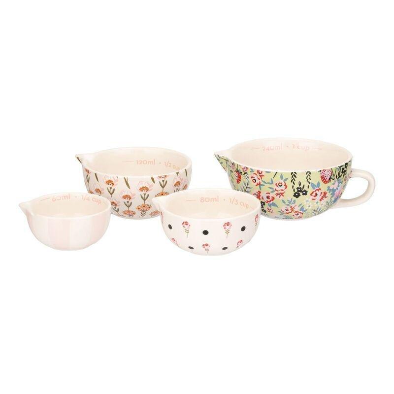 Cath Kidston Painted Table Ceramic Measuring Cups (Set of 4), , large image number 0