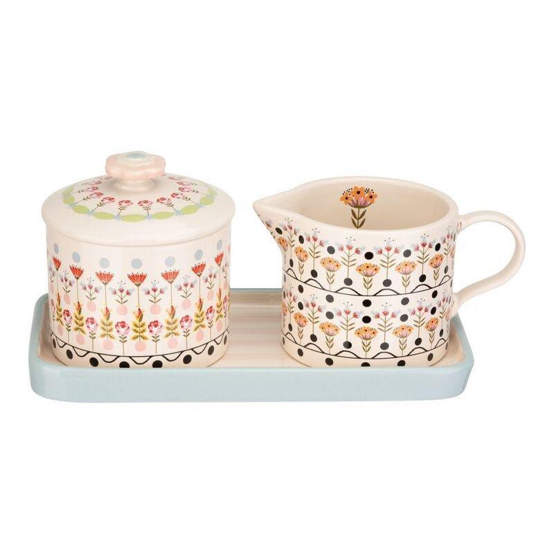 Cath Kidston Painted Table Ceramic Sugar & Milk Jug Set, , large image number 1
