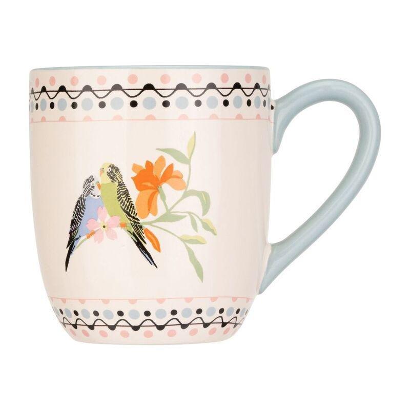 Cath Kidston Budgie Breakfast Mug 300ml - Blue, , large image number 0