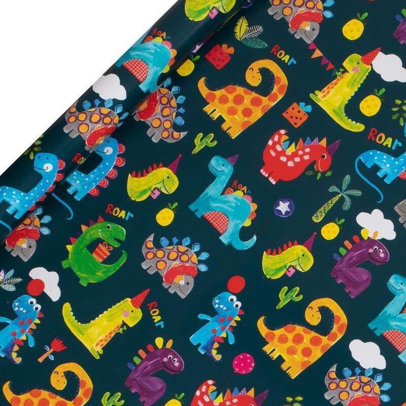 Glick RJ23 Paper Salad Dinoroar Dinosaur Gift Wrapping Paper (200 x 70 cm), , large image number 0