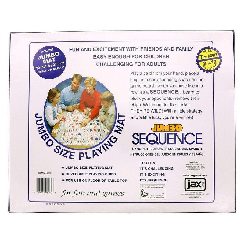 Jax Jumbo Sequence Board Game, , large image number 1