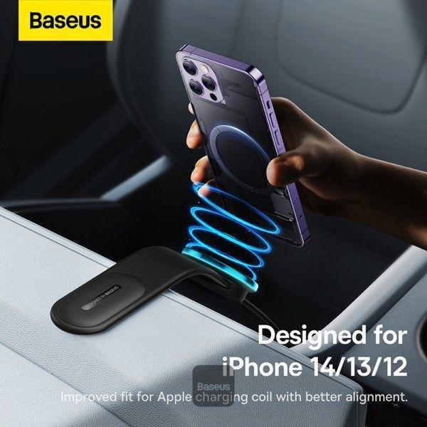 Baseus C02 Pro Series Magnetic Wireless Charging Car Mount - Cluster Black, , large image number 3