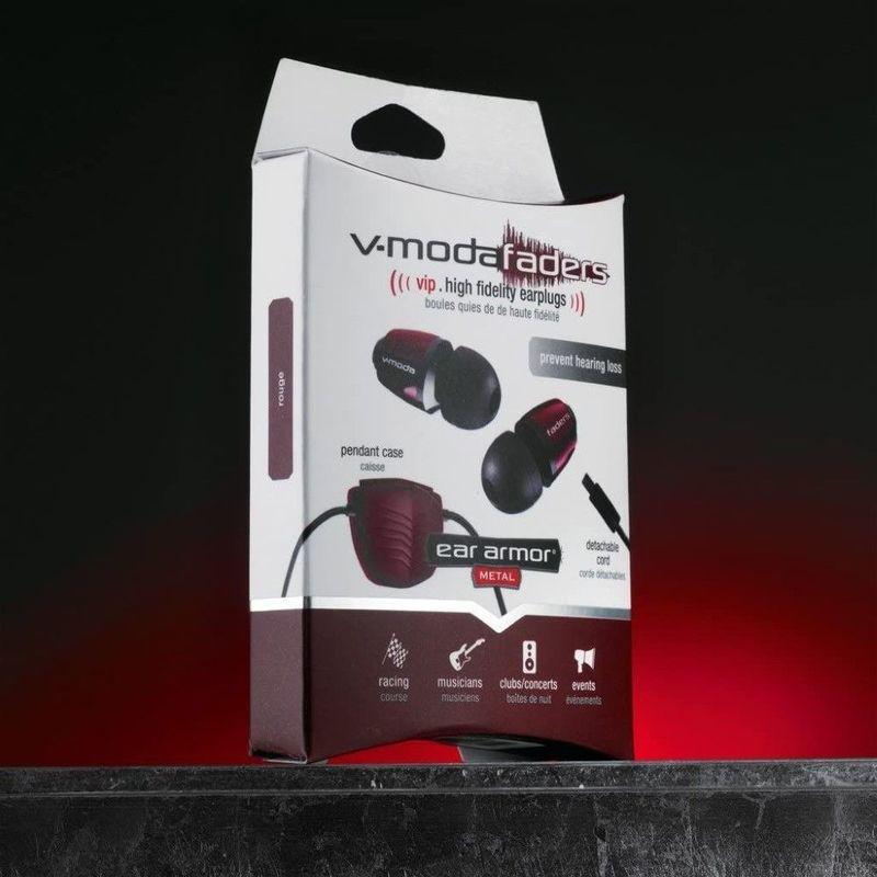 V-MODA - V-MODA Faders Tuned Metal Earplugs Rouge