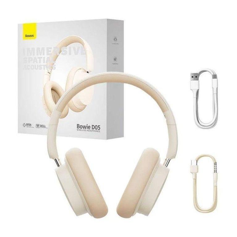 Baseus Bowie D05 Wireless Headphones - Creamy White, , large image number 4