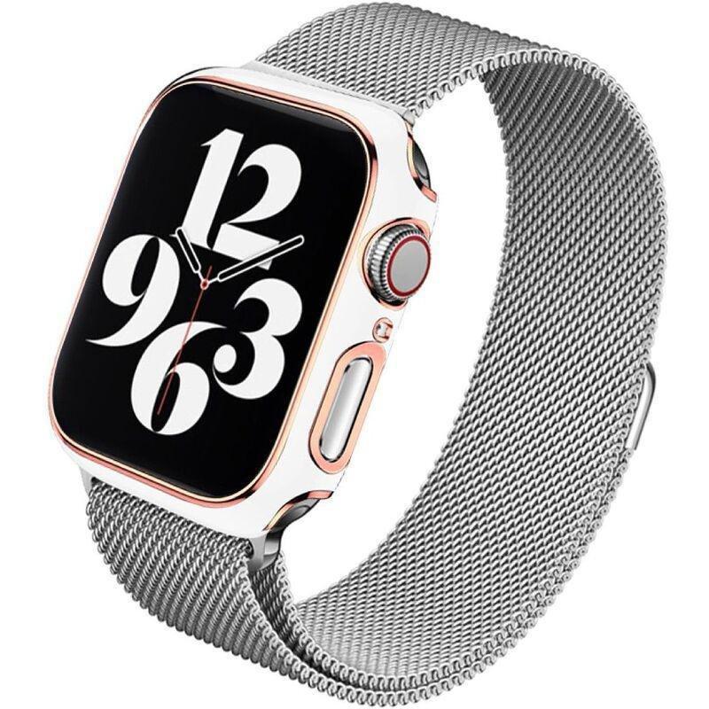 HYPHEN - HYPHEN Apple Watch Frame Protector 41mm - White/Rose Gold