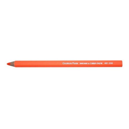 CARAN D'ACHE - Caran d'Ache 491.030 Colour Block Maxi Pencils Fluo Orange
