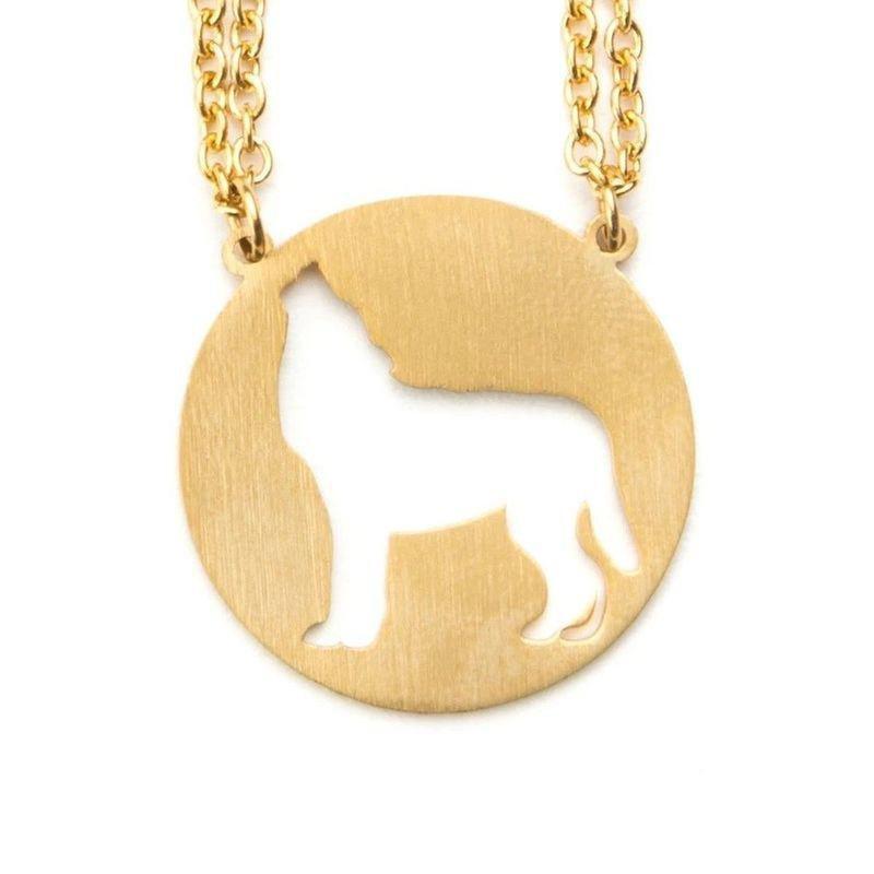 Jaeci Wolf Necklace Gold, , large image number 0