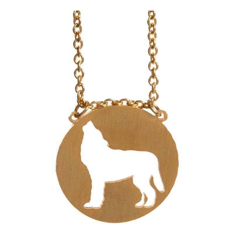 Jaeci Wolf Necklace Gold, , large image number 1