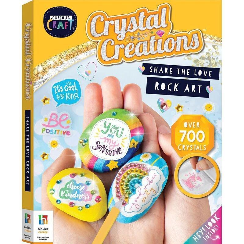 Curious Craft Crystal Creations Share The Love Rock Art | Hinkler Books, , large image number 0