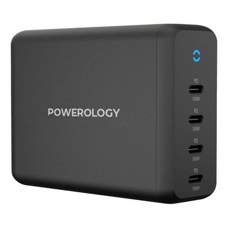 POWEROLOGY - Powerology 165W GaN Desktop Charger (x4) USB-C Power Delivery