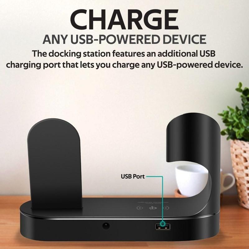 Promate Powerstate Mfi Wireless Charging Station Black, , large image number 1