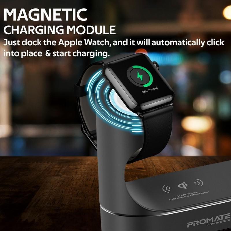 Promate Powerstate Mfi Wireless Charging Station Black, , large image number 3