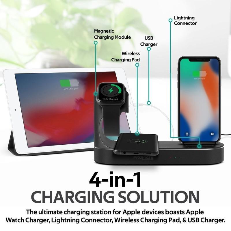 PROMATE - Promate Powerstate Mfi Wireless Charging Station Black