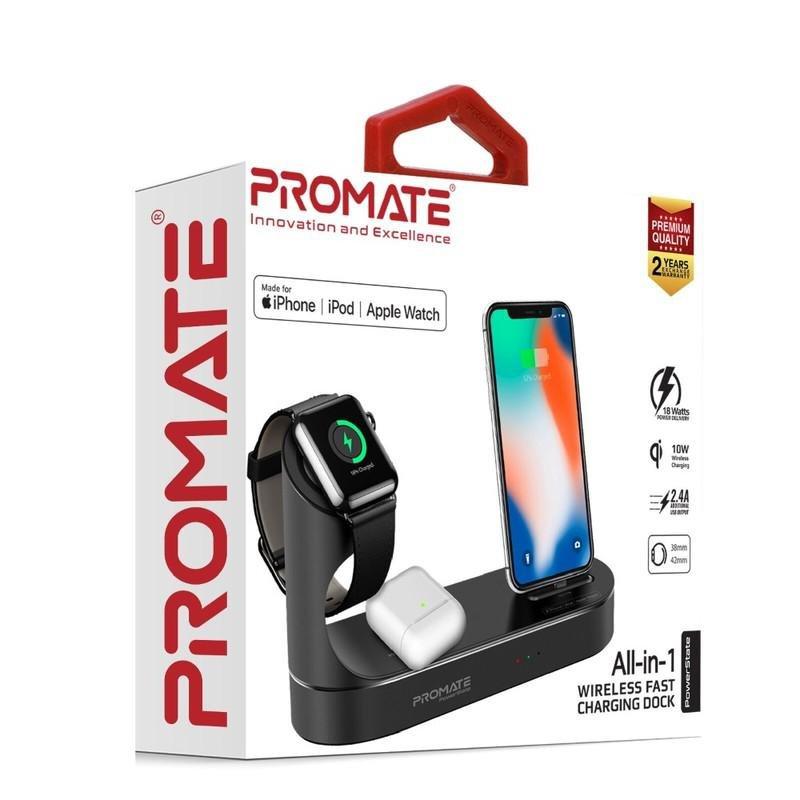 Promate Powerstate Mfi Wireless Charging Station Black, , large image number 7