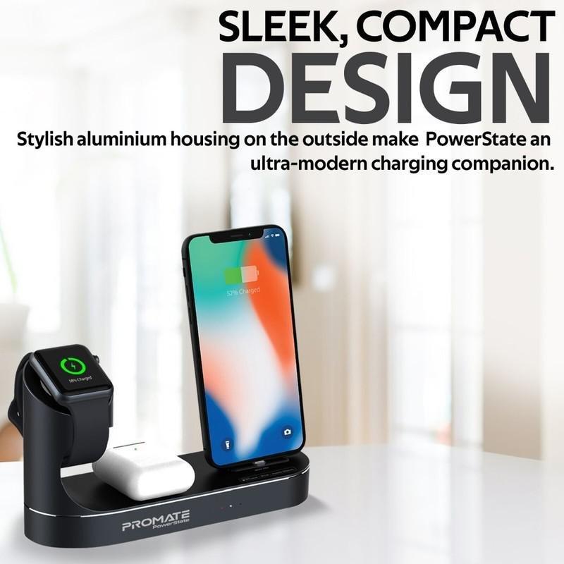 Promate Powerstate Mfi Wireless Charging Station Black, , large image number 8
