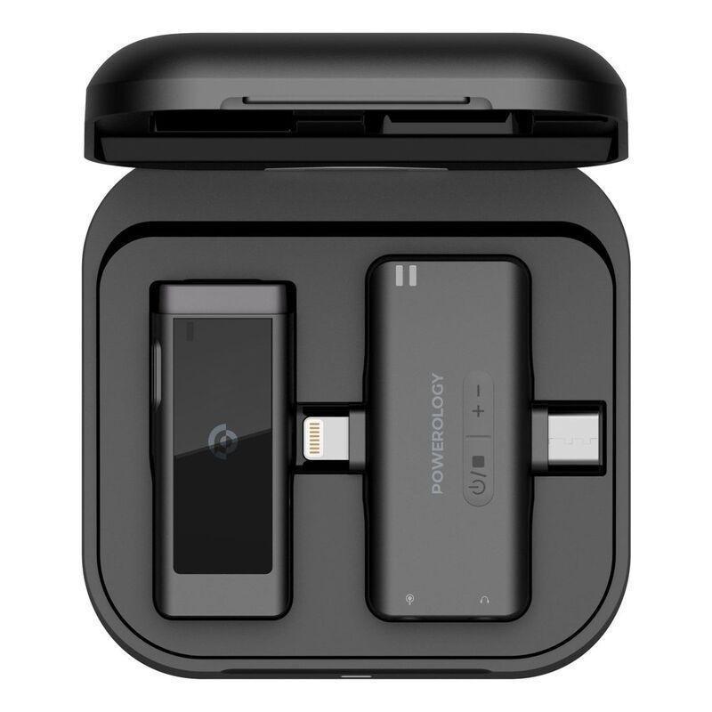 Powerology MFi (x1) Mono Wireless Lavalier Microphone Lightning/Type-C Connectors, , large image number 0