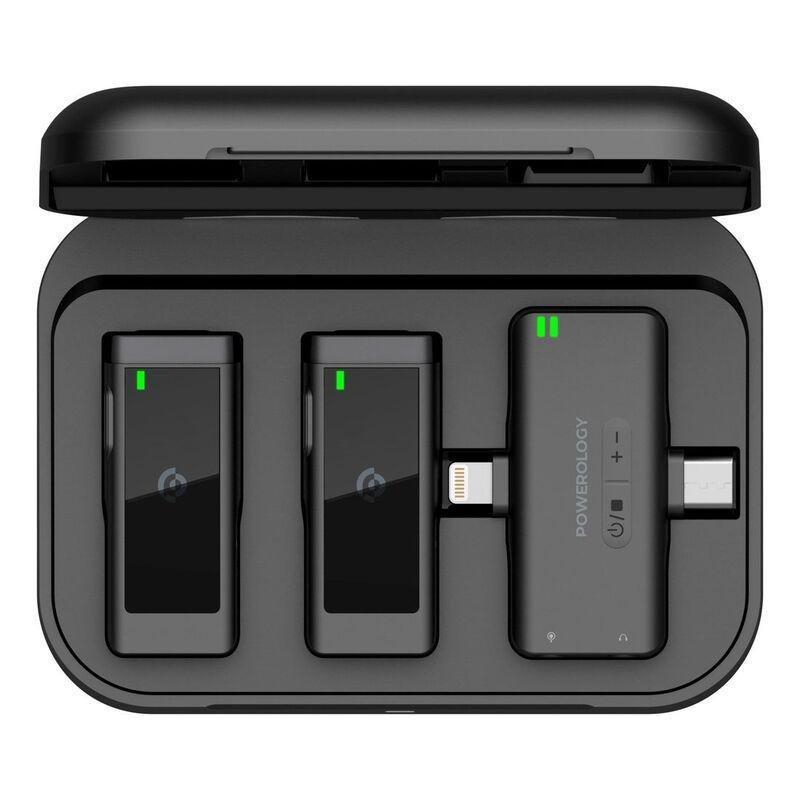 Powerology MFi (x2) Dual Wireless Lavalier Microphone Lightning/Type-C Connectors, , large image number 0