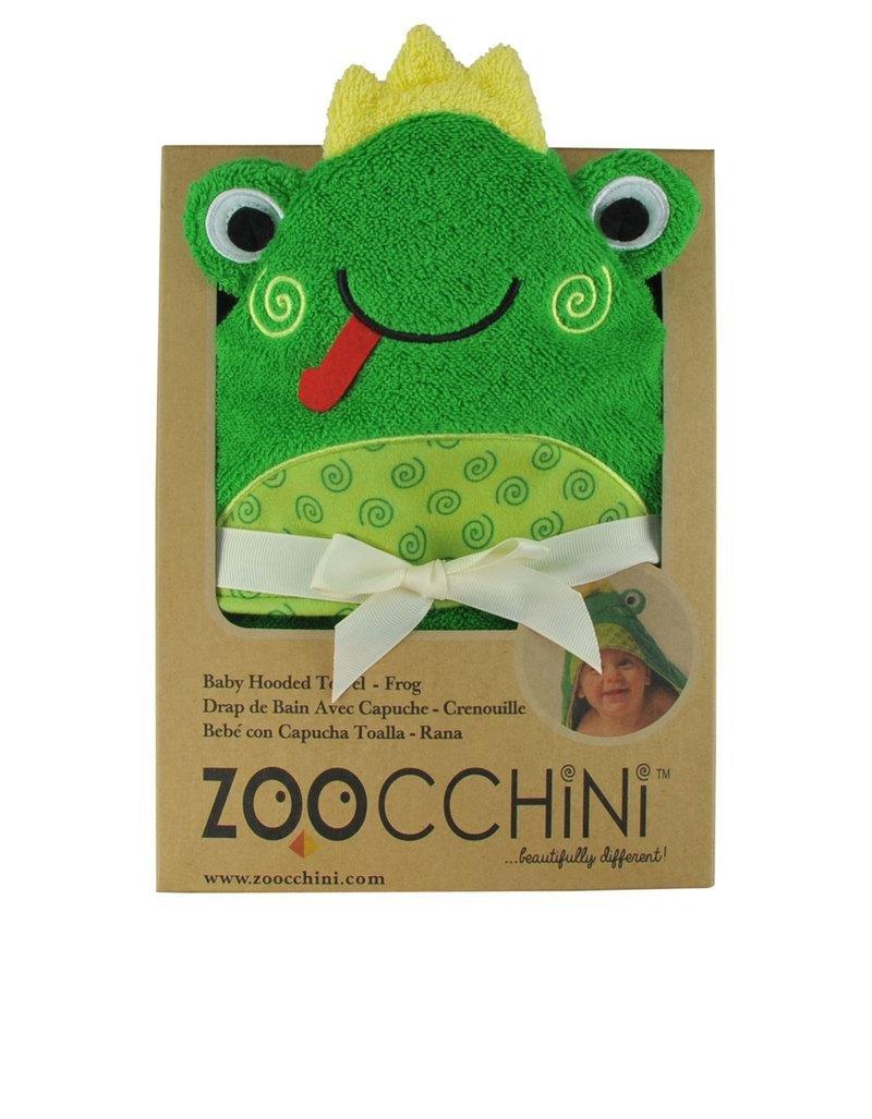 Zoocchini Flippy The Frog Green Baby Hooded Towel, , large image number 2