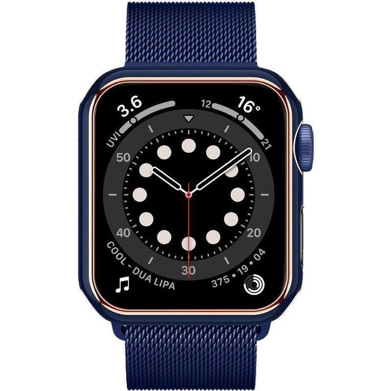 HYPHEN Apple Watch Frame Protector 41mm - Blue/Rose Gold, , large image number 7