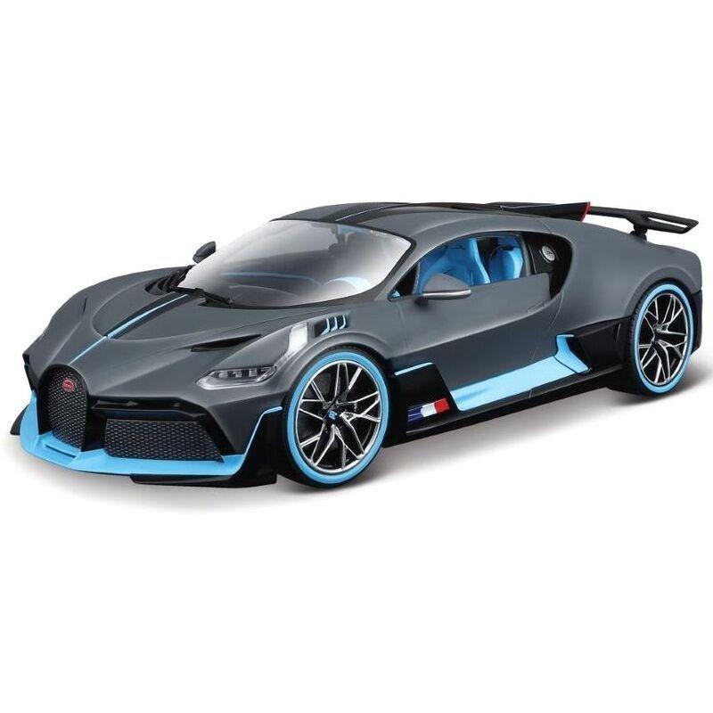 BBURAGO - BBurago Bugatto Divo 1.18 Scale Model Car - Matt Grey/Blue or Red/Black (Assortment - Includes 1)