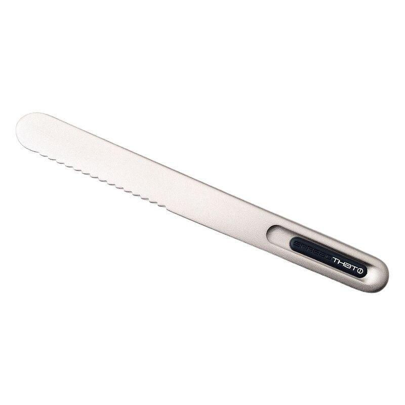 Spreadthat II Wave Butter Knife Silver/Black Insert, , medium