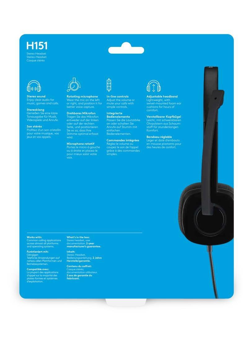 Logitech 981-000589 H151 Stereo Headset, , large image number 1