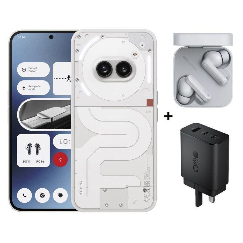 Nothing Phone 2A 12GB RAM/ 256GB Smartphone + CMF Buds + Charger - Milky (Bundle) (International Version), , large image number 0