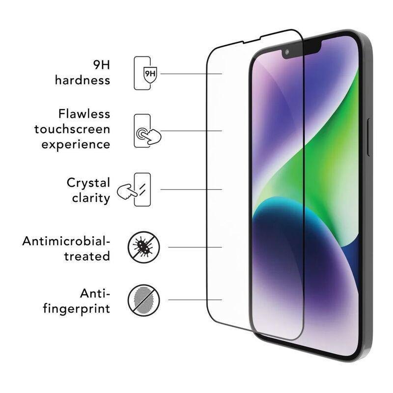dbramante1928 Eco-Shield Screen Protector for iPhone 13 Pro Max/14 Plus - Clear/Black Edge, , large image number 2