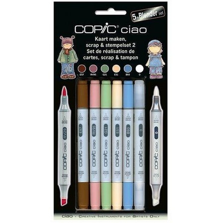 COPIC - Copic Ciao Refillable Markers 5+1 - Scrap & Stempelset 2 (Set of 6)