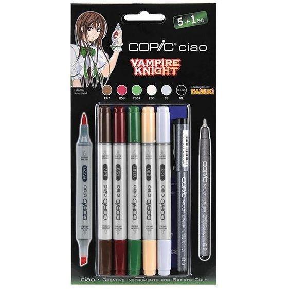 Copic Ciao Refillable Markers 5+1 - Vampire Knight (Set of 6), , large image number 0