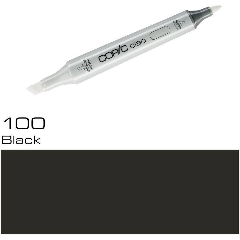 Copic Ciao Refillable Marker - 100 Black, , medium