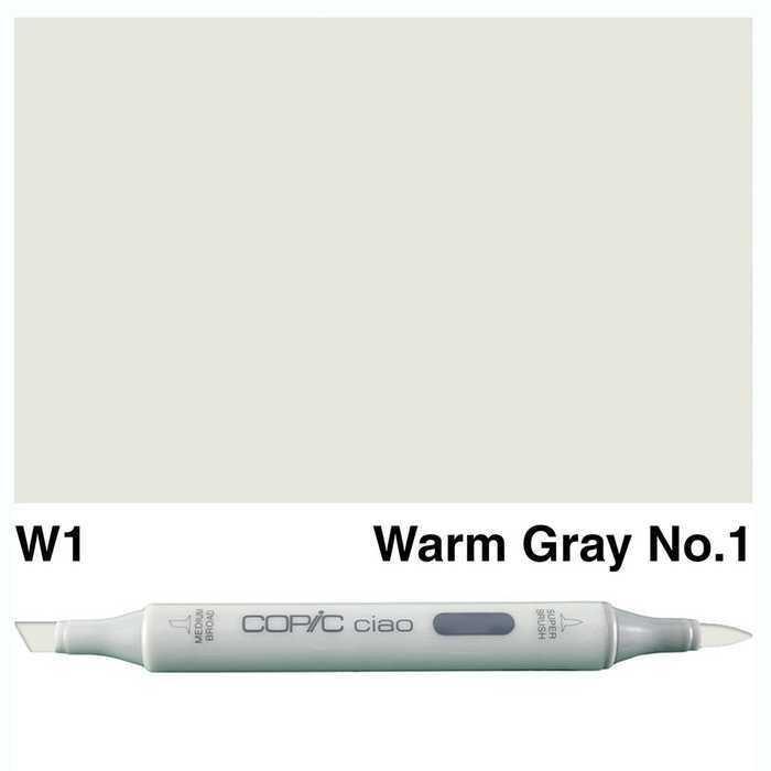 COPIC - Copic Ciao Refillable Marker - W1 Warm Grey No.1
