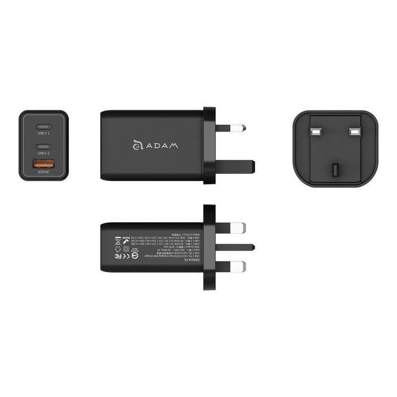 Adam Elements Omnia F6 65W Super Charging Kit - Black (UK), , large image number 3
