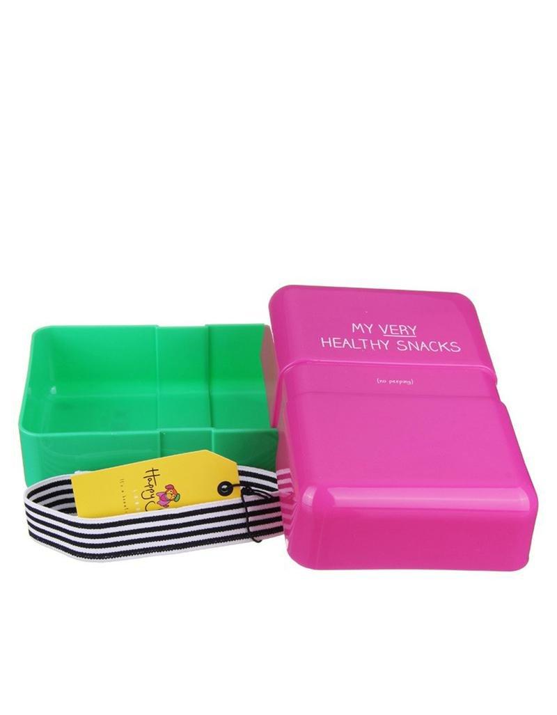 Happy Jackson Lunch Box My Very Healthy Snacks Pink, , large image number 1