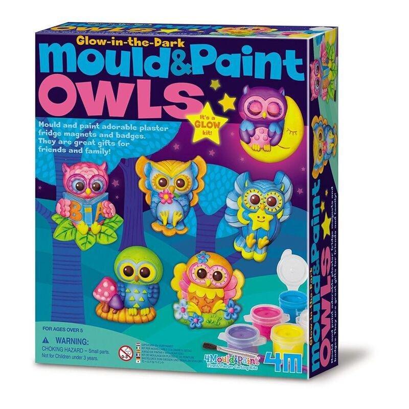 4M Mould & Paint/Glow Owls, , medium