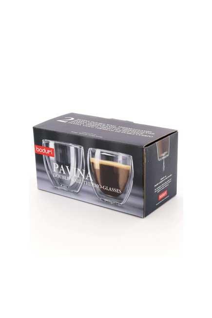 Double Wall Glasses Set: 2 pcs 0.08l + 2 pcs 0.35l | BODUM