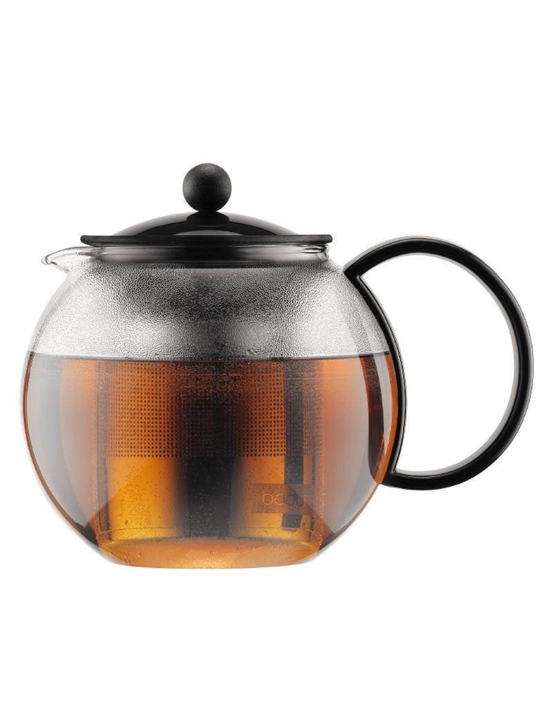 Bodum Assam Tea Press 1L Stainless Steel Filter-Black, , large image number 0